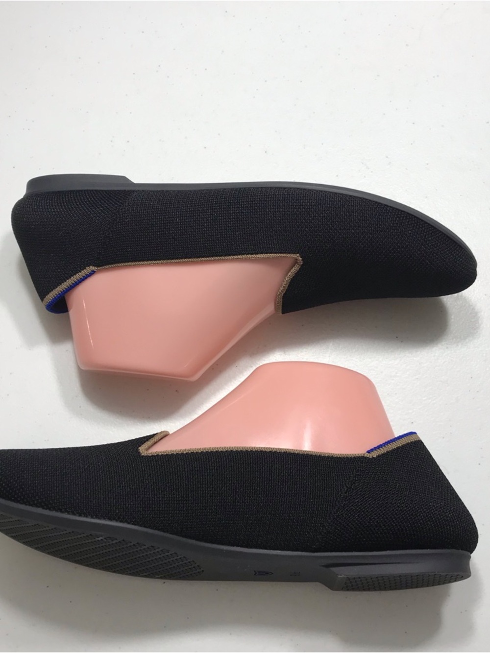 Rothy's Black Knit Slip-On Loafers with Tan Trim Size 9.5 SB- - Picture 9 of 10